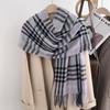 Clearance autumn and winter thickened scarf female Korean version sweet warm imitation cashmere scarf plaid shawl scarf