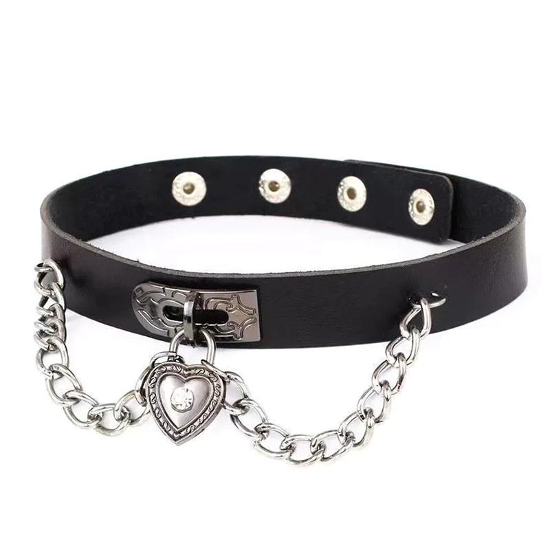 1 Stück Süß Kühl Cosplay Nieten Stern Punk Rock Gothic Damen Halsband Pu Leder Dorn Hip Hop Bondage Choker Schmuck