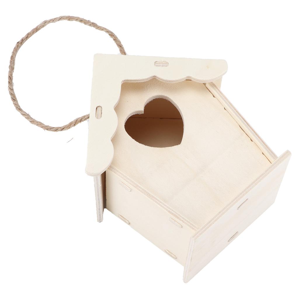 Wooden Birdhouse Kit DIY Paintable Birdhouse Building Kit for Kids Own Crafts DecorationCarving