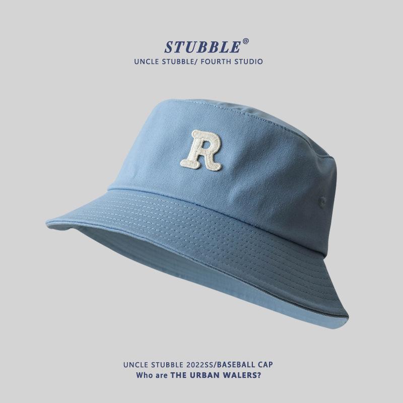 

Men Large Size Bucket Hats Women Fashionable Versatile Letters Sun Hat Summer Beach Sunscreen Panama Hat Big Head Fisherman Cap M54-57cm небесно-голубой