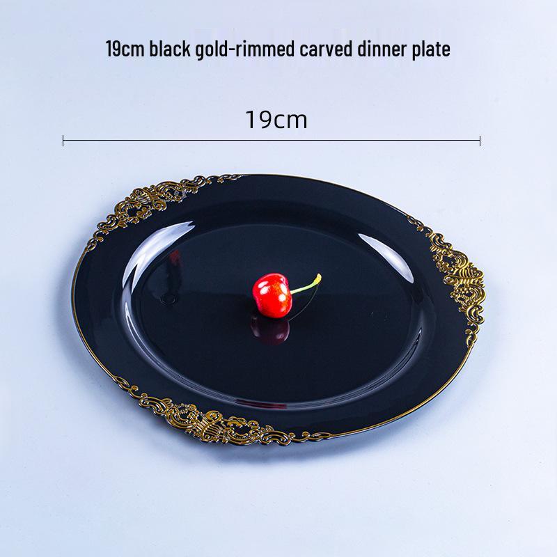 Thickened Transparent PS Plastic Plates - Crystal Butterfly Design for Steak, Fruit & More