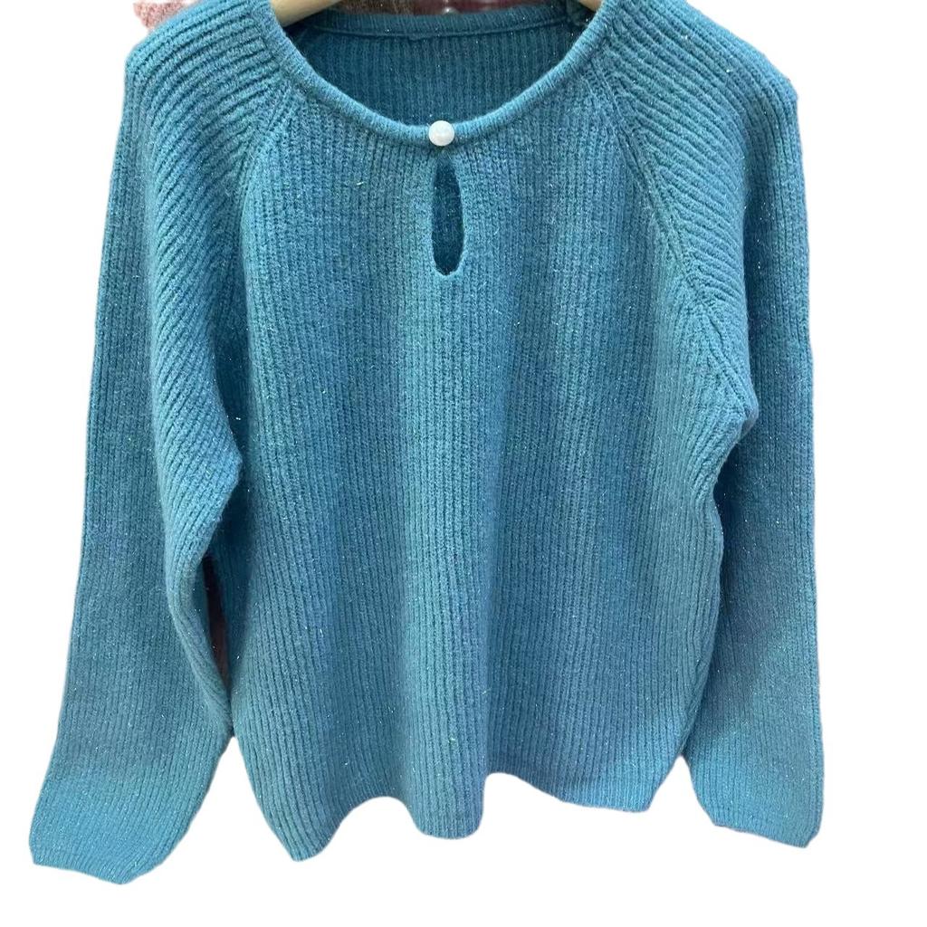 Autumn and Winter New Round Collar Knitted Sweater Loose Pullover Sweater for Women