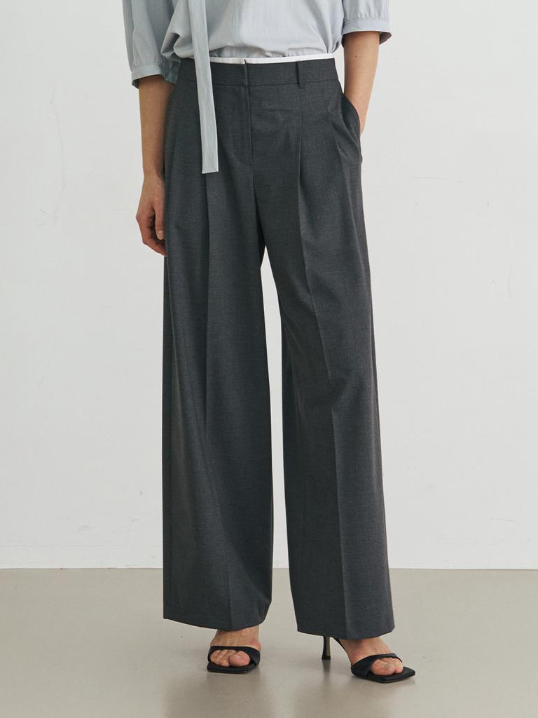 Beuienwaiseutyudio Contrast Tuck Wide Pants_Yc5Lp14