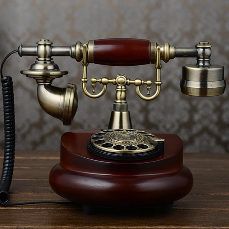 DurableAntique Telephone Turntable European Retro Fashion Creative Telephone Home Office Wired Landline