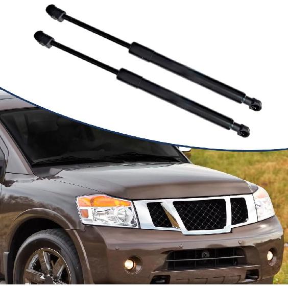 Front Hood Bonnet Lift Supports Shock Struts, OD61001207, Compatible with Nissan Armada 2005-2015 Compatible with Nissan Titan 2004-2015 Fit for