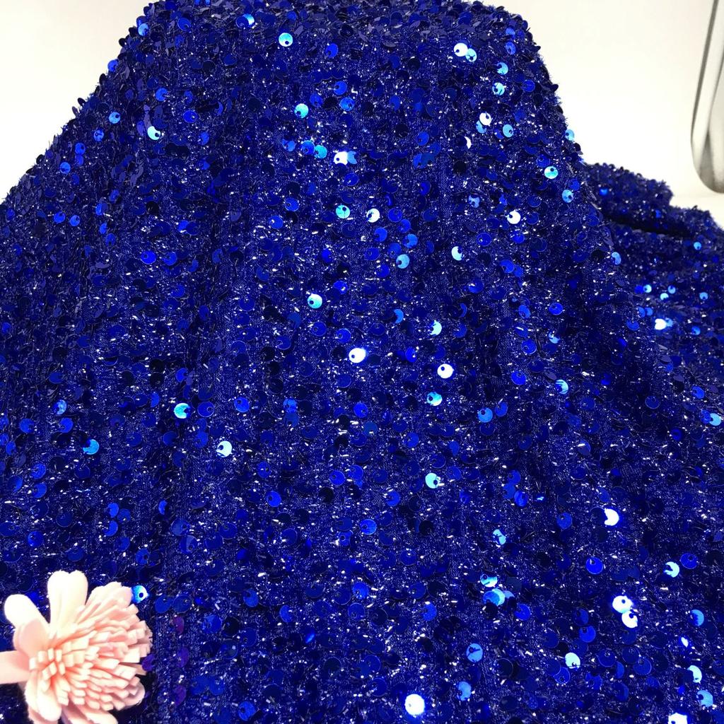 Technology Good Price 5MM Shine Ground Tulle Sequin Fabric Colorful Embroidered Sequin Fabric for Women Wedding Dress for Girls