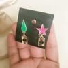 Hunter Anime Cosplay Poker Joker Ear Stud Earring for Hisoka Jewelry Accessories