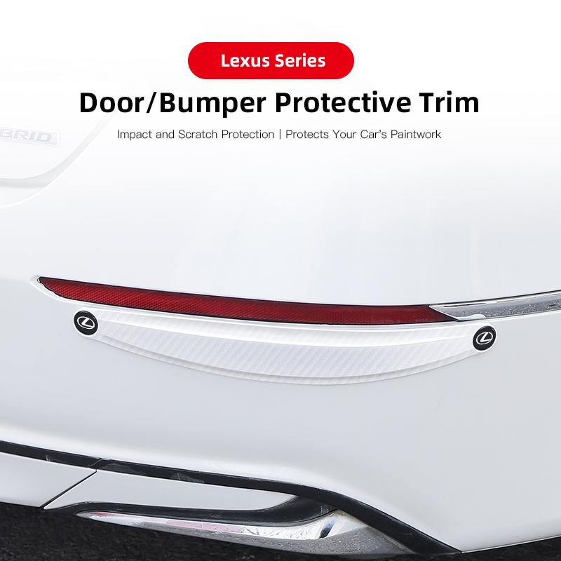 2Pcs Car Front Rear Bumper Scratch Protector Spoiler Rubber Sticker For Lexus LS LC IS350 ES300 GS350 CT200h GX460 LX570 RX500h