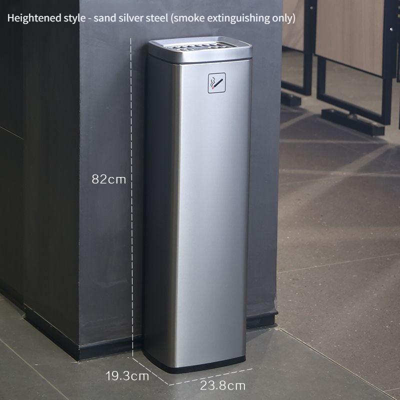 Entrance Trash Can Corridor Aisle Ashtray Cigarette Butt Collector Hotel Lobby Stainless Steel Vertical Elevator