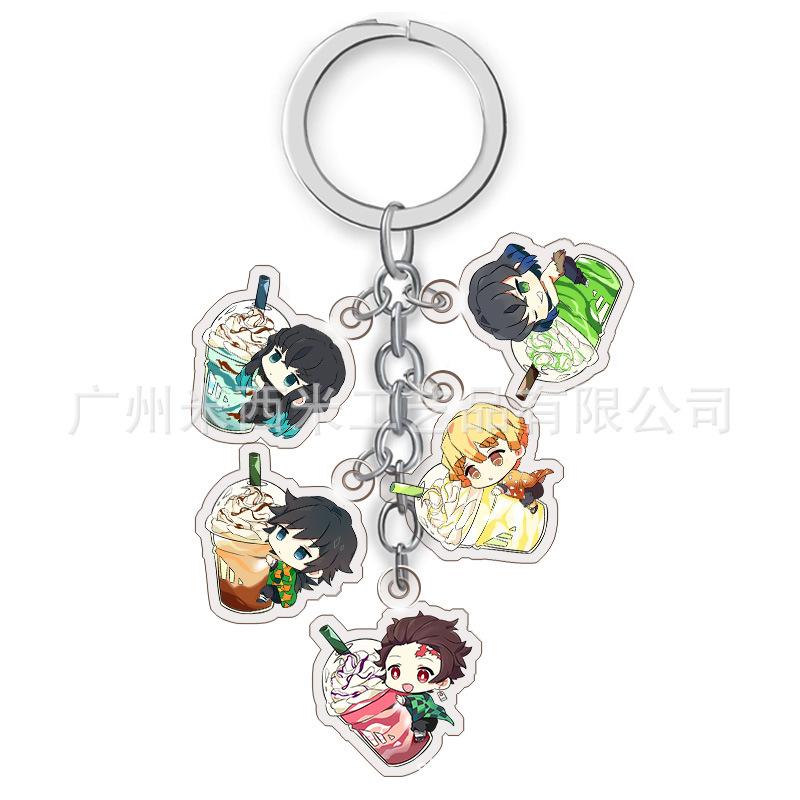 Anime Demon Slayer Acrylic Keychain Transparent Charm Manufacturer Direct Supply Multiple Styles Bulk Custom Beautiful Design