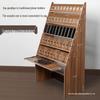 Large Multi-Position Floor-Standing Wooden Phone Holder with Charging Station for Studio Streaming