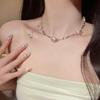 Fine Jewelry for Women Girls Pearl Irregular Heart Chains Choker Pendant Necklaces Luxury Trend Aesthetic Jewelry