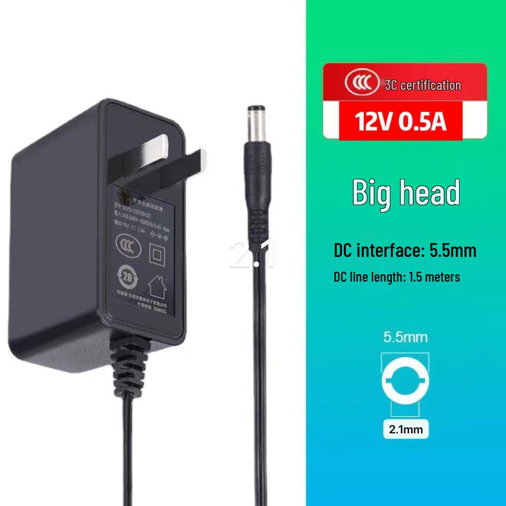 

Модель 3C Адаптер питания для телекоммуникационной ТВ-приставки, оптоволоконного модема и маршрутизатора - 12В 1А/1,5А/2А со штекером DC5.5