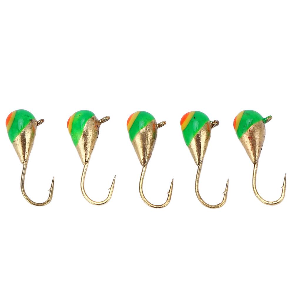 5PCS Ice Fishing Hook Sharp Compact Size Portable Outdoor Fishing Hook for Men Fisher