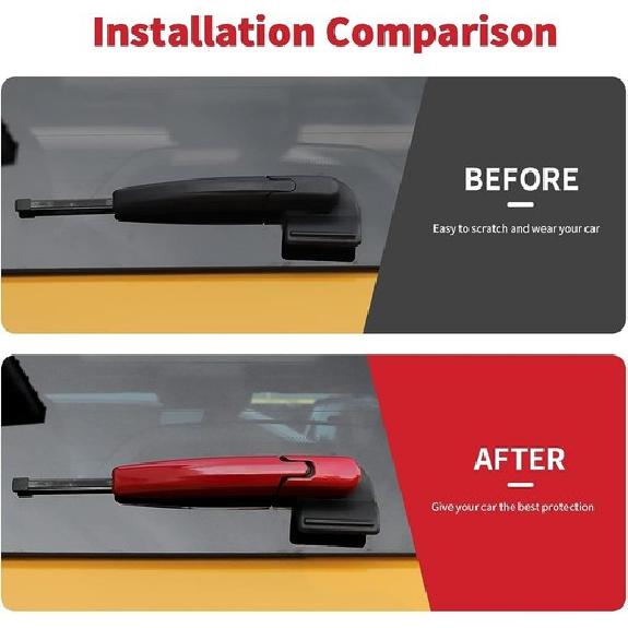 Für Ford Bronco Sport -2025 Rot Heckscheibenwischer Abdeckung Zierleiste Dekor ABS