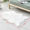 Soft Imitation Wool Bedside Rug Fluffy Shaggy Floor Protection Long Plush Rug Washable Home Decor Bedroom Carpet Bedroom