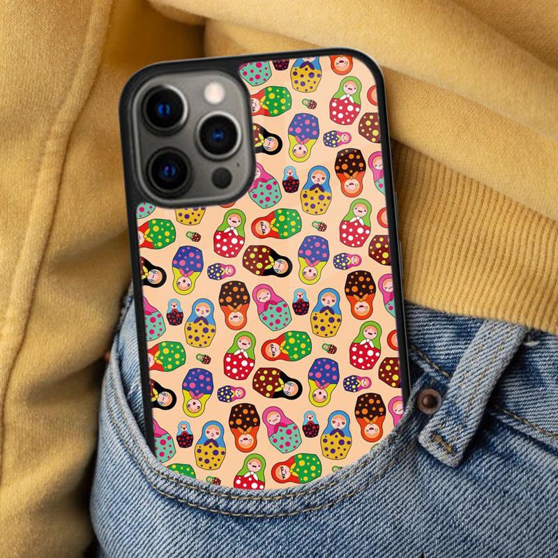 Russian Dolls Matryoshka Soft Phone Case for iPhone 17 Air 16e Pro Max 15 Pro 13 14 Plus 11 12 MagSafe Magnetic Coque