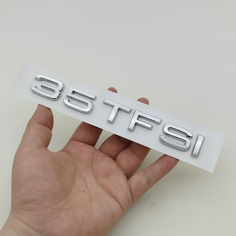 3D ABS 30 35 40 45 50 55 TFSI Logo Car Letters Trunk Emblem Badge Sticker For Hot A1 A3 A4 A5 A6 A7 Q3 Q5 Q7 TT Accessories