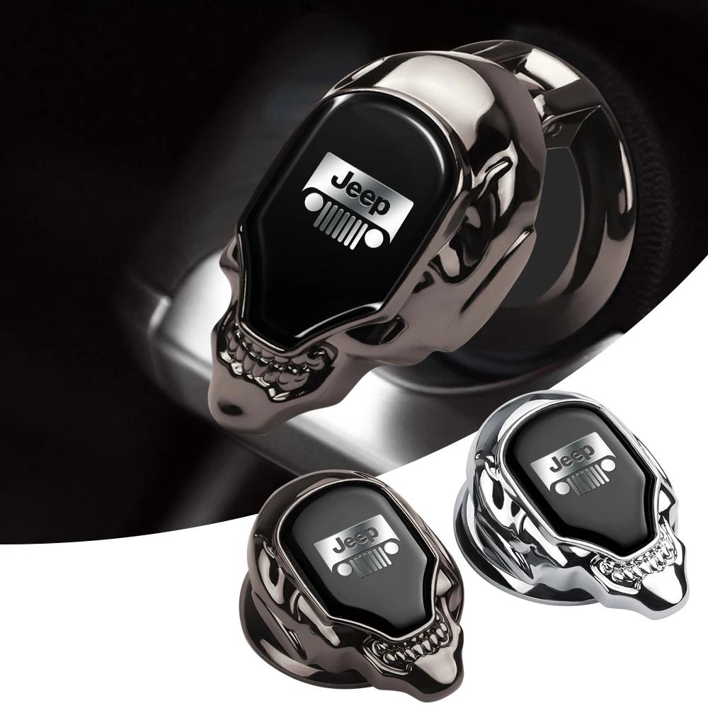 Engine Start Stop Button Protection Cover Automotive Interior Accessories for Jeep Wrangler Grand Cherokee Compass AKT1