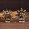 1 ks Avalokitešvara Guanyin oltářní soška Retro mosazná Tisíceruká Bódhisattva Buddha soška Domácí chrámová dekorace Buddhistický dárek