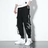 Herren Trendy Band Cargo-Hose: Lockere Jogginghosen mit Print für Frühling & Herbst.
