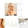Stylish And Trendy Geometric Alloy Earrings Minimalist Metal Circle Hoops For Fall 2021