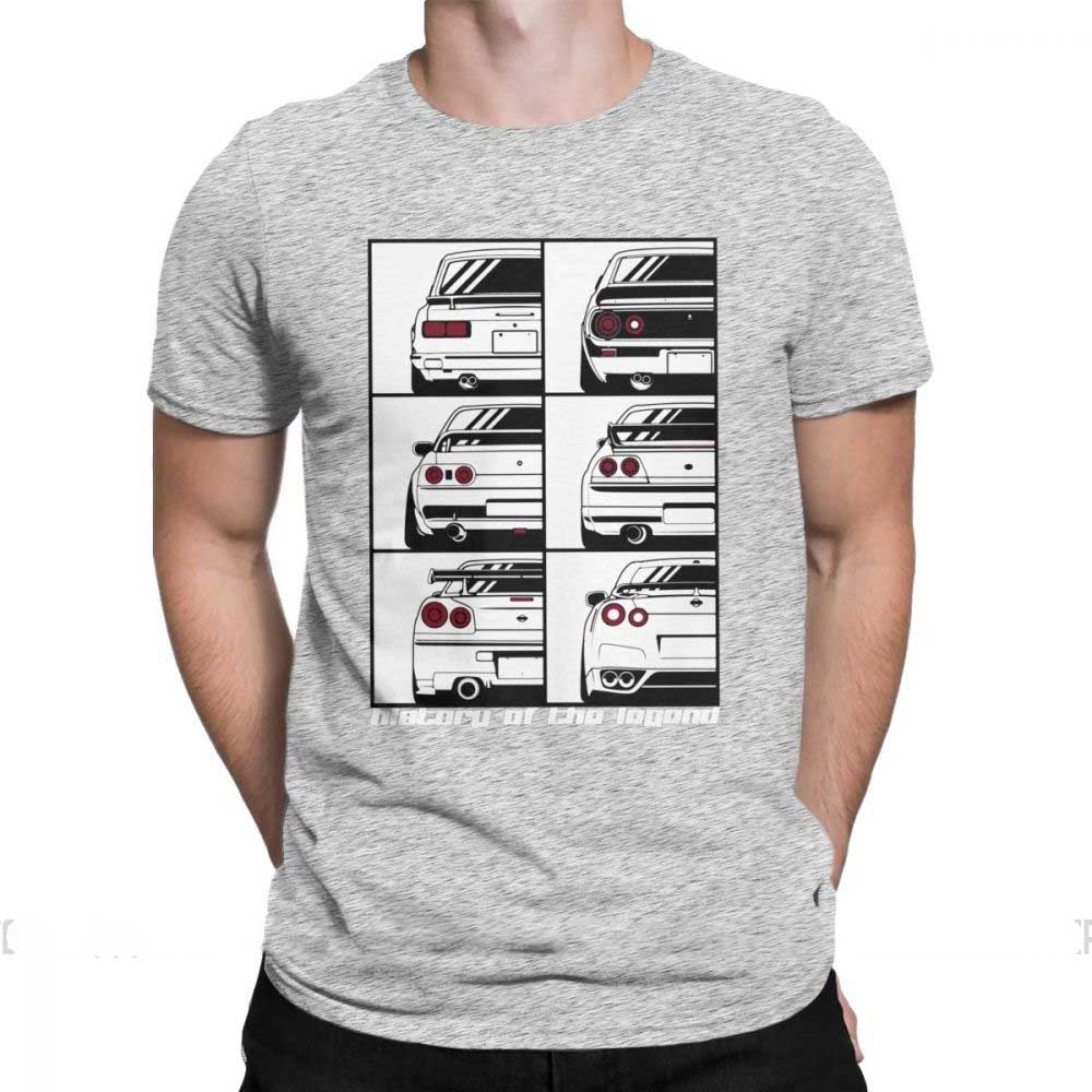 Herren GTR Skyline Geschichte T-Shirt Autos Motoren Japan Jdm Datsun Baumwollkleidung Kurzarm T-Shirt Übergröße T-Shirt Tees Streetwear