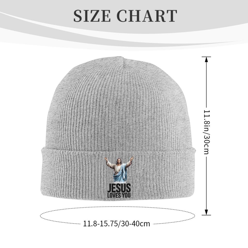 Jesus Loves You Warm Knitted Cap Winter Knit Bonnet Hat Skullies Beanies Hip Hop Caps for Unisex