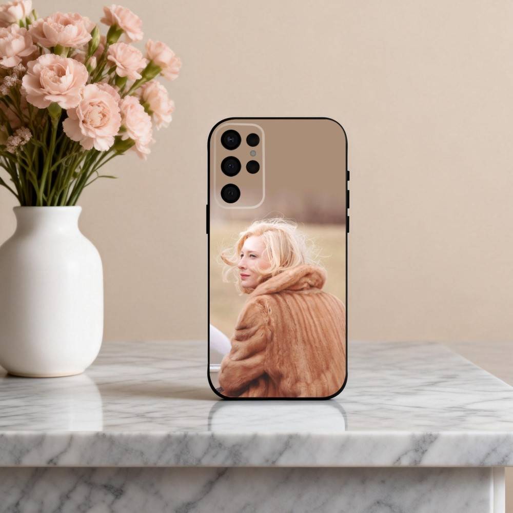 C-Cate-E B-Blanchett Actress Phone Case For Samsung S25,24,23,22,30,21,10,9,Ultra,Plus,Lite,FE,4,5 G Soft Black Case