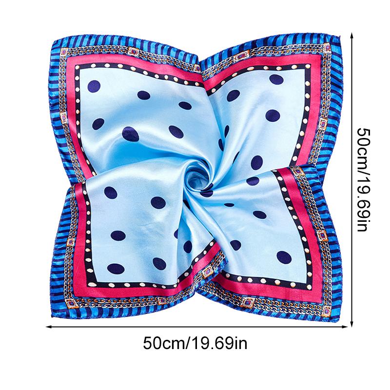 1Pc Polyester Flight Attendants Square Elegant Bandana Fashionable Women's Scarfs Hijab 50x50CM
