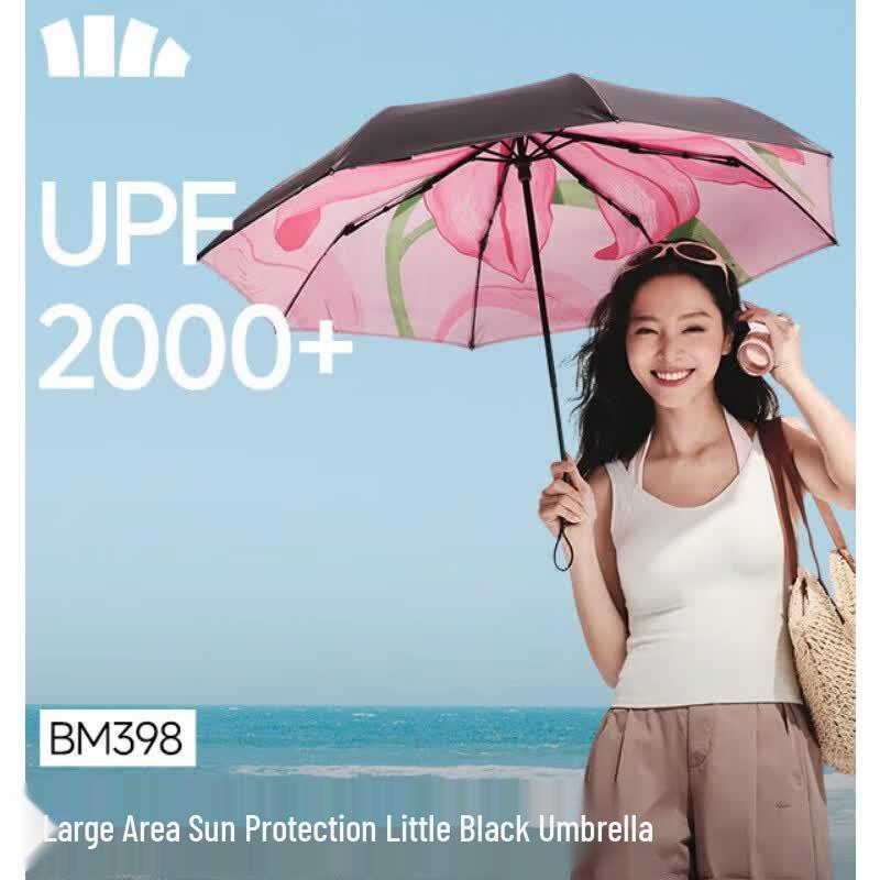 Beneunder UV Protection Three-Fold Sun and Rain Umbrella