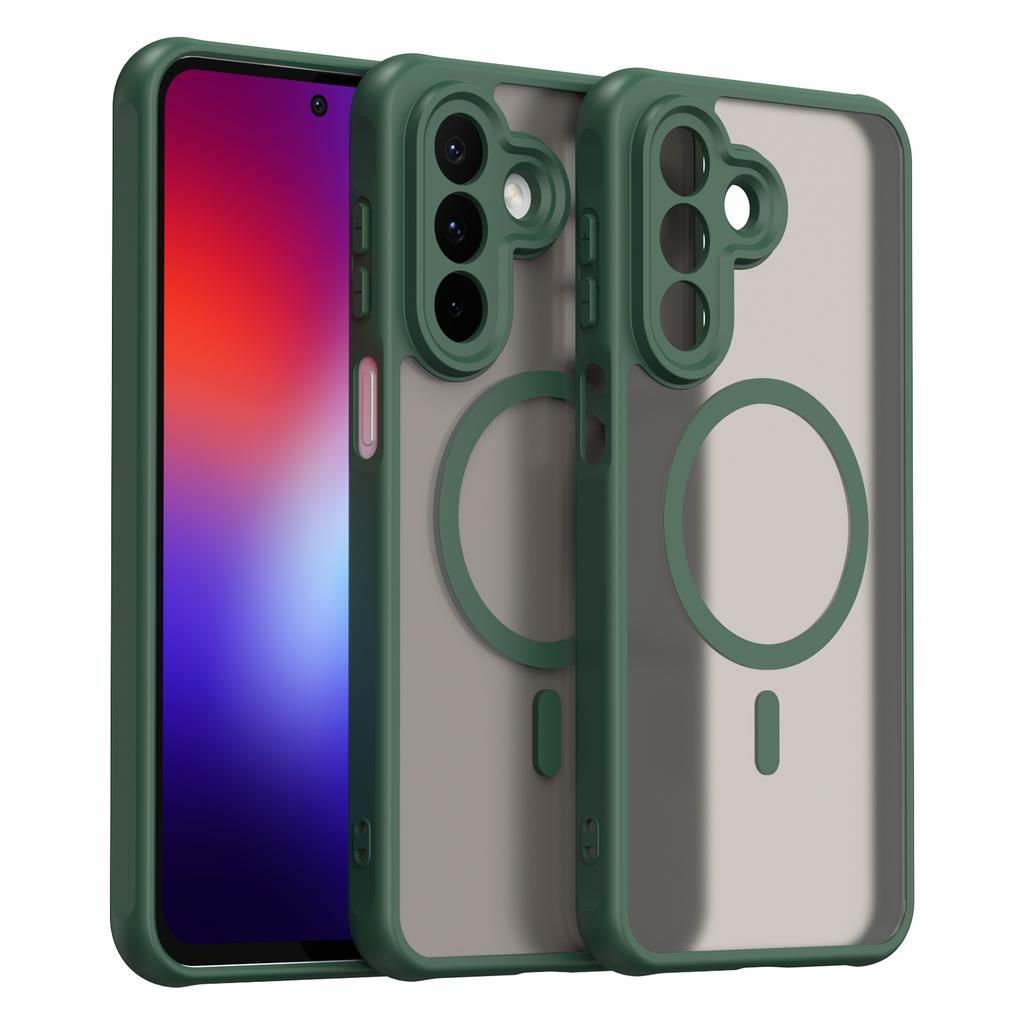Luxury Matte Transparent Magnetic Wireless Charging Case For Samsung Galaxy A27 A57 A56 A37 A17 A07 A36 A26 A55 A35 S25FE Cover