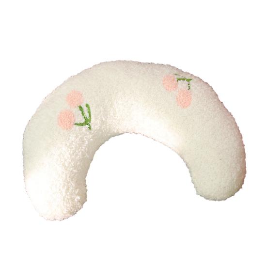 Almofada Calmante para Animais de Estimação Almofada Macia para Cama de Cachorro Suporte de Pescoço em Forma de U Almofada Pelúcia Fofa Meia Rosquinha Almofada para Animais de Estimação para Cães Pequenos Gatos