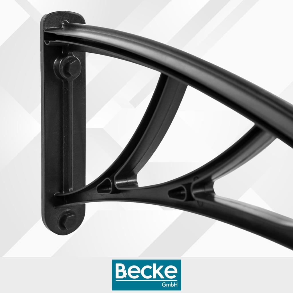 Canopy over the entrance door, balcony window, air conditioning, brown 120x80