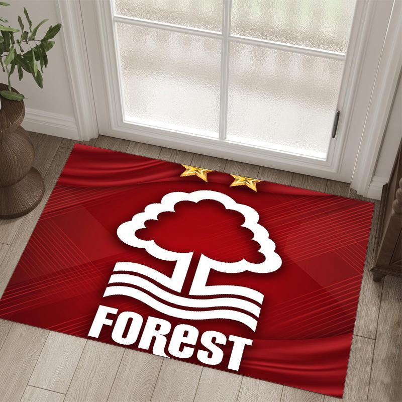 Nottingham Forest Design Kristall Samt Teppich Gemütlich Nicht?Rutschfester Teppich mit Aufdruck für Schlafzimmer Wohnzimmer Eingang