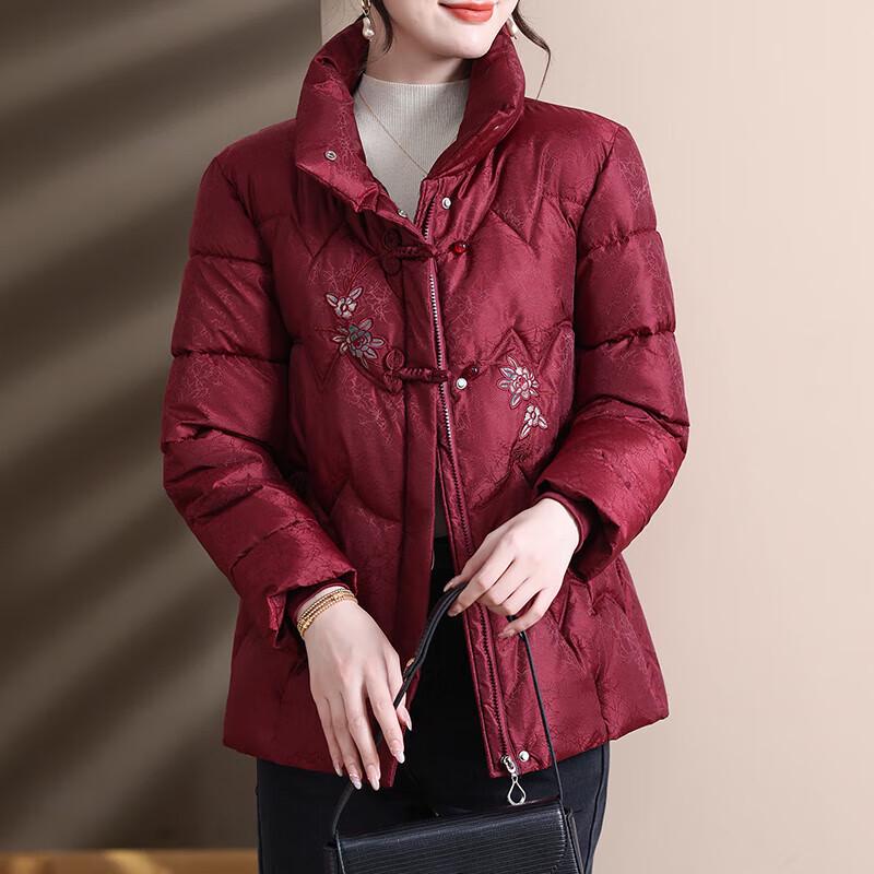 

XUEXI Women s Chinese Style Embroidered Warm Winter Jacket
