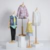 Child Mannequin Display Stand: Solid Wood & Fabric for Toddler Clothing