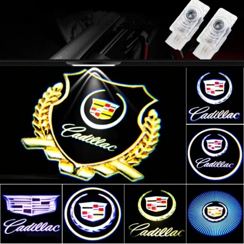 LED Lamp Shadow Projector for Cadillac Car LED Car Logo Lamp Door Shadow Light SRX XT4 XT5 XT6 ATS XTS CTS CT6 Car Accessories