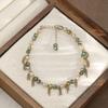 Womens Vintage-Inspired Natural Stone Beaded Bracelet With Copper Accents Geometric Design Minimalist Luxury Jewelry