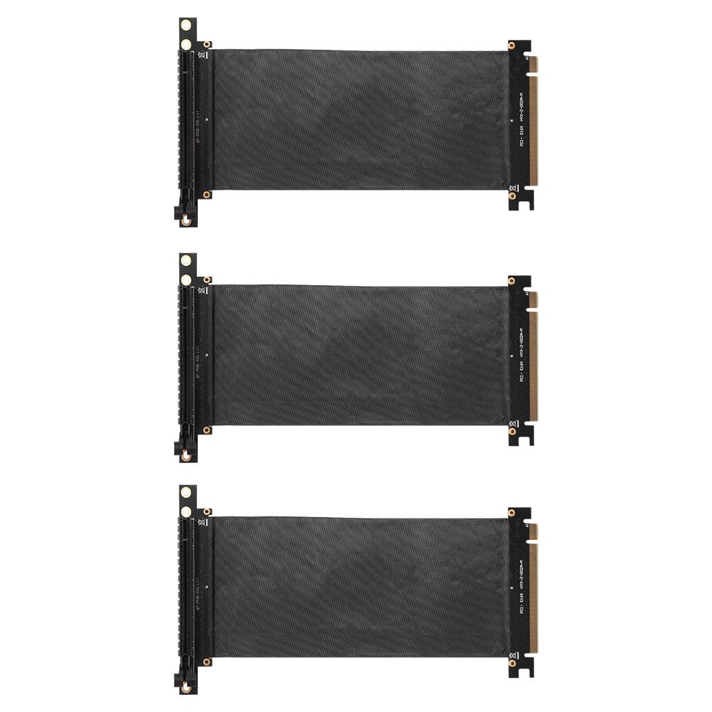 

PCIe PCI Express 3.0 16X до 16X Кабель-подовжувач 90 градусів Гнучка Riser Card # 20cm
