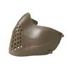 BOOIU Masque Tactique Demi-Visage Maille Nylon Respirant Double Ruban Réglable Wargame Chasse Paintball Airsoft Masques Protecteurs