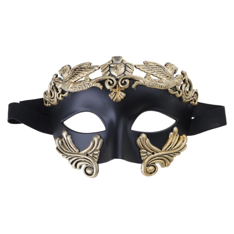 

Halloween Eye Mask Metallic Vintage Eye Masks Party Favor Metallic Masquerade Mask Half Face Death Dress Up Accessories 1 золотой