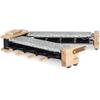 Appareil a raclette - HKoeNIG - WOD362 - 1400 W - Jusqu'a 8 personnes - Pierre a cuire base rotative - Design bois