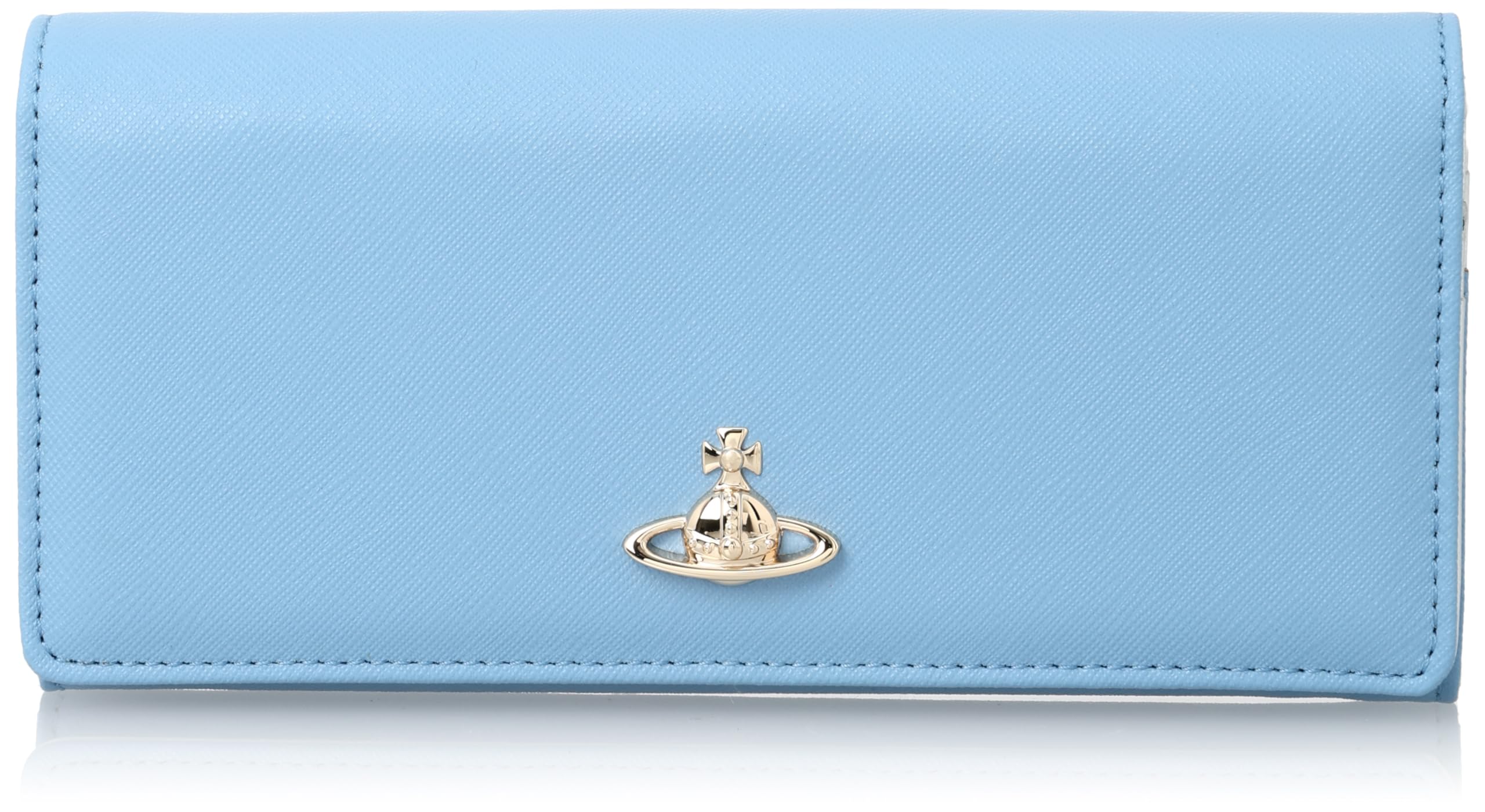 

Vivienne Westwood Long Wallet 51040027 L001N K403 Light Blue Saffiano Classic Credit Card Wallet Women s [Used]