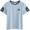 Women's Summer New Stripe Loose Casual Round Neck with Foreign Style Short Sleeved Top