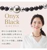 Phiten Black Onyx Wire Necklace, 40cm, Natural Stone, Wire Type, Men's and Women's, Lightweight, Metax, Health Accessory, Includes Case, Perfect Gift
