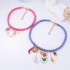 Fashion Dopamine Colored Pendant Geometric Double-layer Necklace For Women