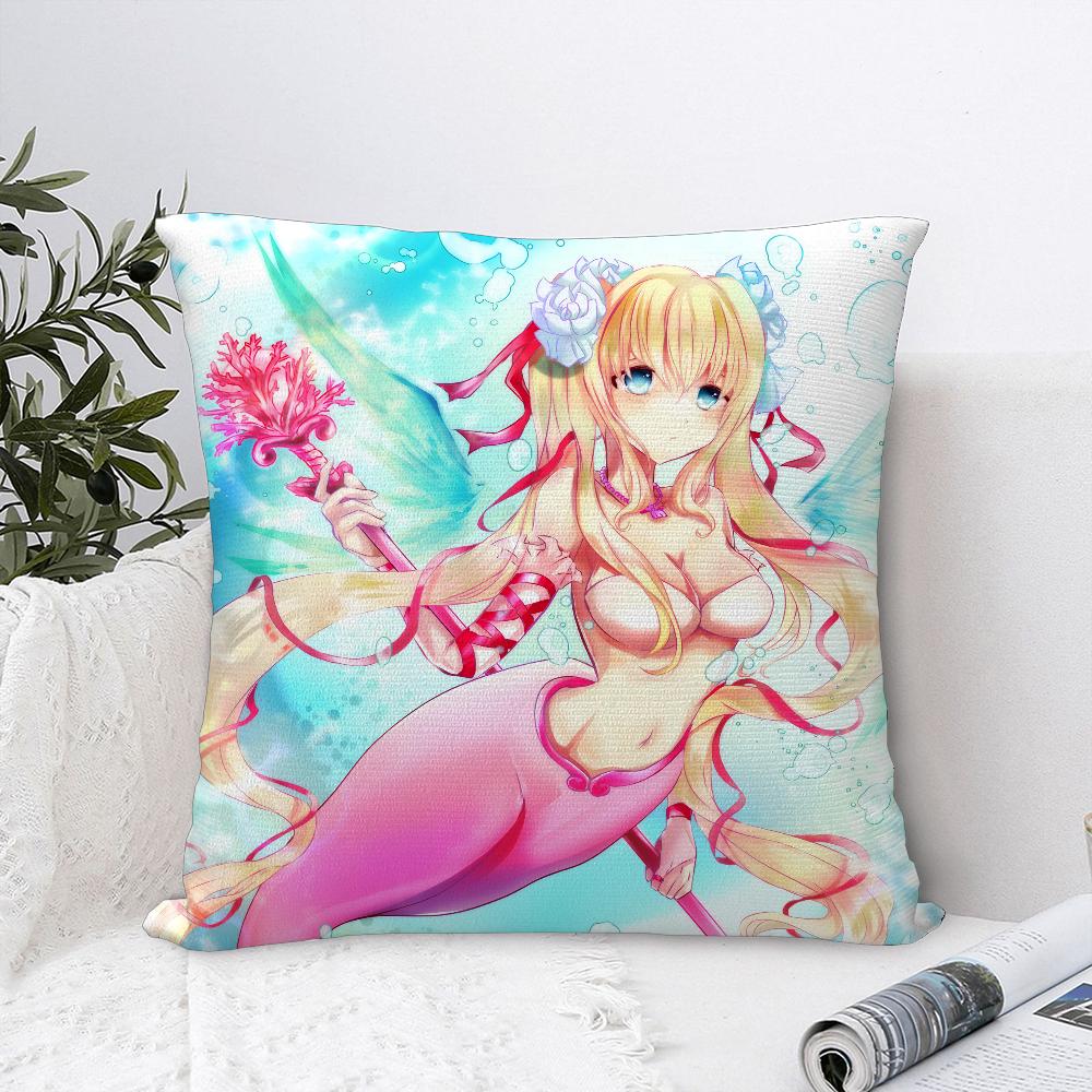 Mermaid Melody Pichi Pichi Pitch Pillow Case Sofa Decorative Home Double-sided Print Plush Throw Pillow Covers Cushion Decor