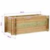 Garden Raised Bed Green 120 x 80 x 32 cm Solid Pine Wood