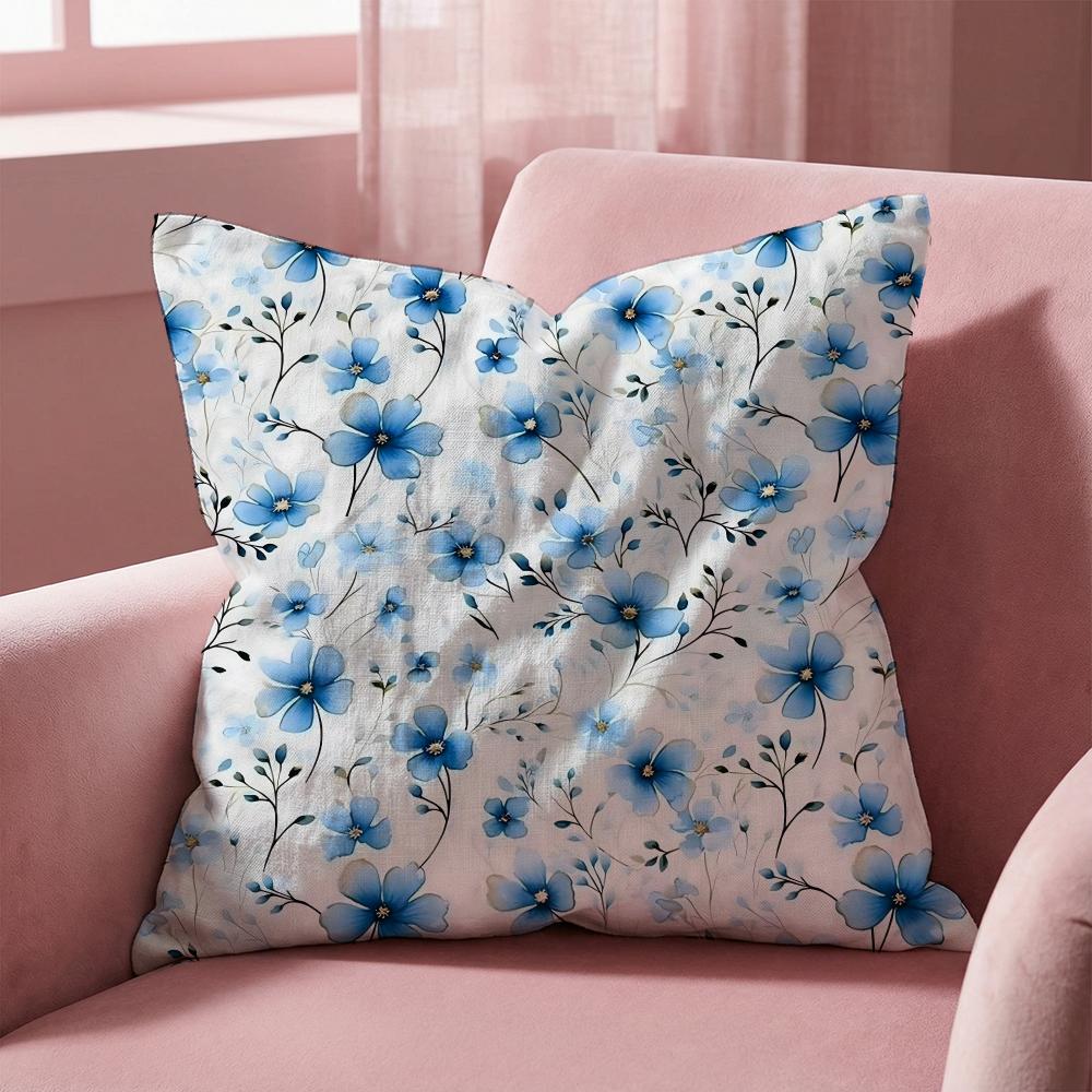 Fashion Small Florals Cushion Cover Multi-Scene Pillow Cover for Home & Car - Reversible, Soft & Durable for Daily Use